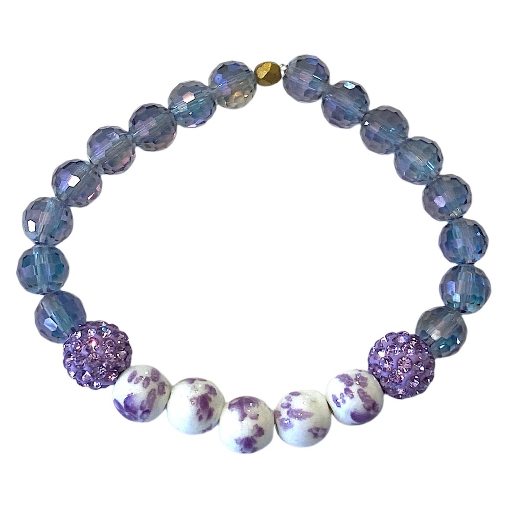 Blue Purple Beaded Bracelet